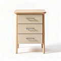 Wooden Nightstand with Three Drawers for Bedroom Storage, Made of MDF and Solid Wood, 50 x 40 x 60cm