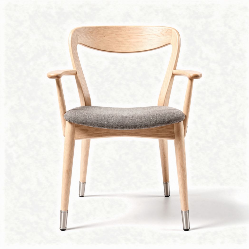 Wooden Dining Chair with Upholstered Seat – 45 x 55 x 80cm
