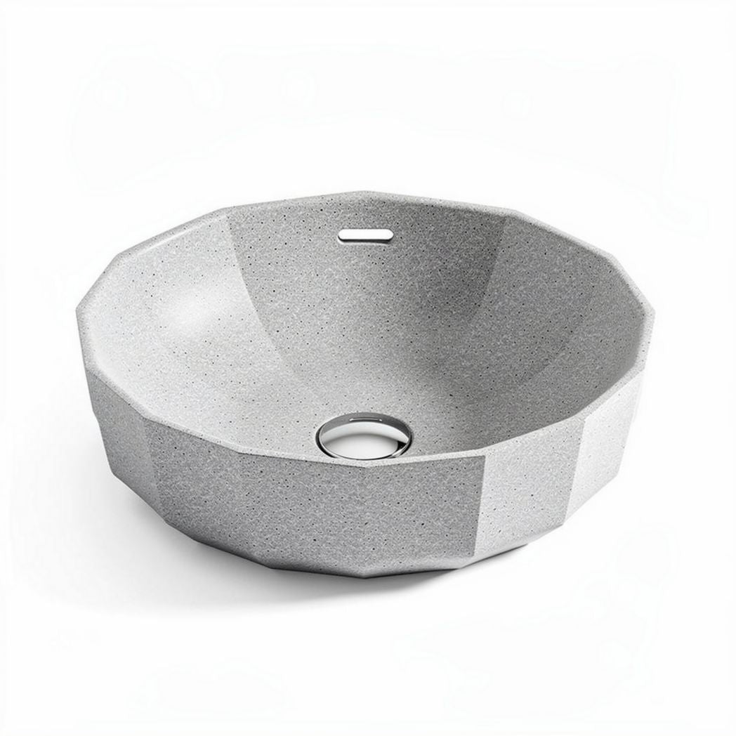 Concrete Vessel Sink – Ideal for Bathroom or Kitchen Use – Made from Durable Concrete – 30 x 30 x 10cm