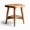 Wooden Accent Table for Living Room Use with Storage Shelf – 30 x 30 x 40cm