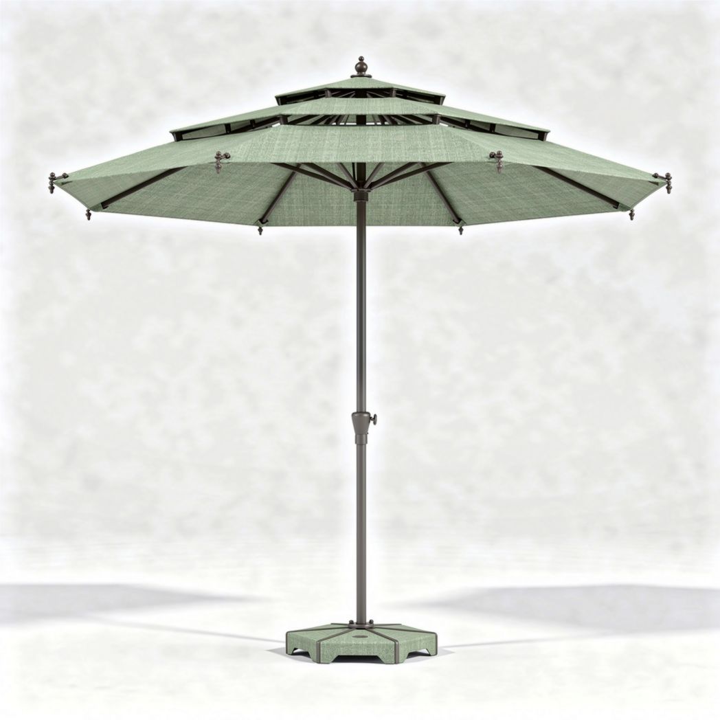 Patio Umbrella For Outdoor Shading – Aluminum Frame With Fabric Canopy – 250 x 250 x 250cm