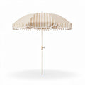 Outdoor Patio Umbrella for Sun Protection Made of Fabric and Wood 120 x 120 x 250cm