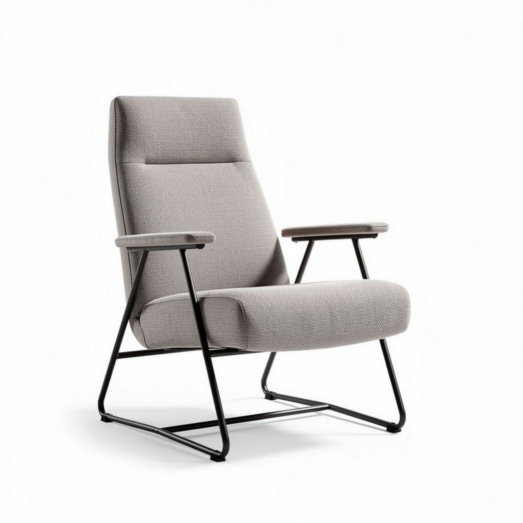 Fabric Lounge Chair for Relaxation and Seating – Steel Frame – 70 x 75 x 100cm