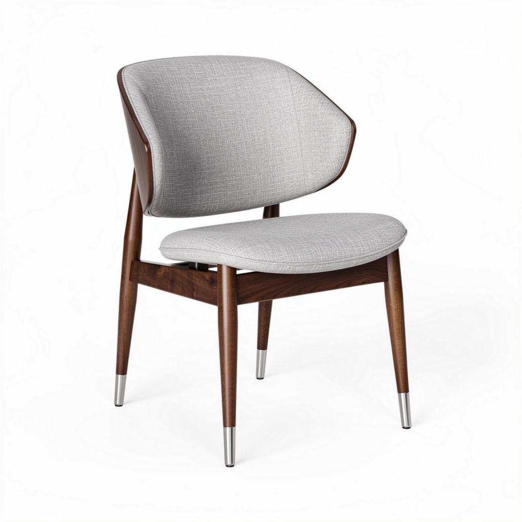 Wooden Accent Chair for Living Room Use – Fabric Upholstery – 50 x 55 x 70cm